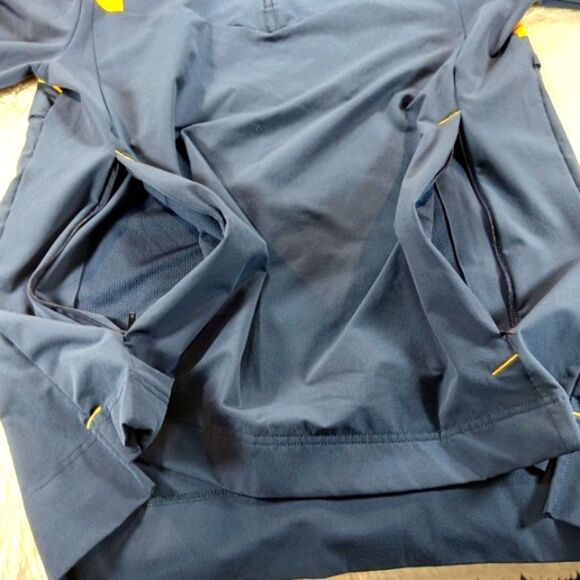 Nike Blue and Yellow Athletic Quarter-Zip Shirt-Jacket Mens Small - Picture 6 of 9
